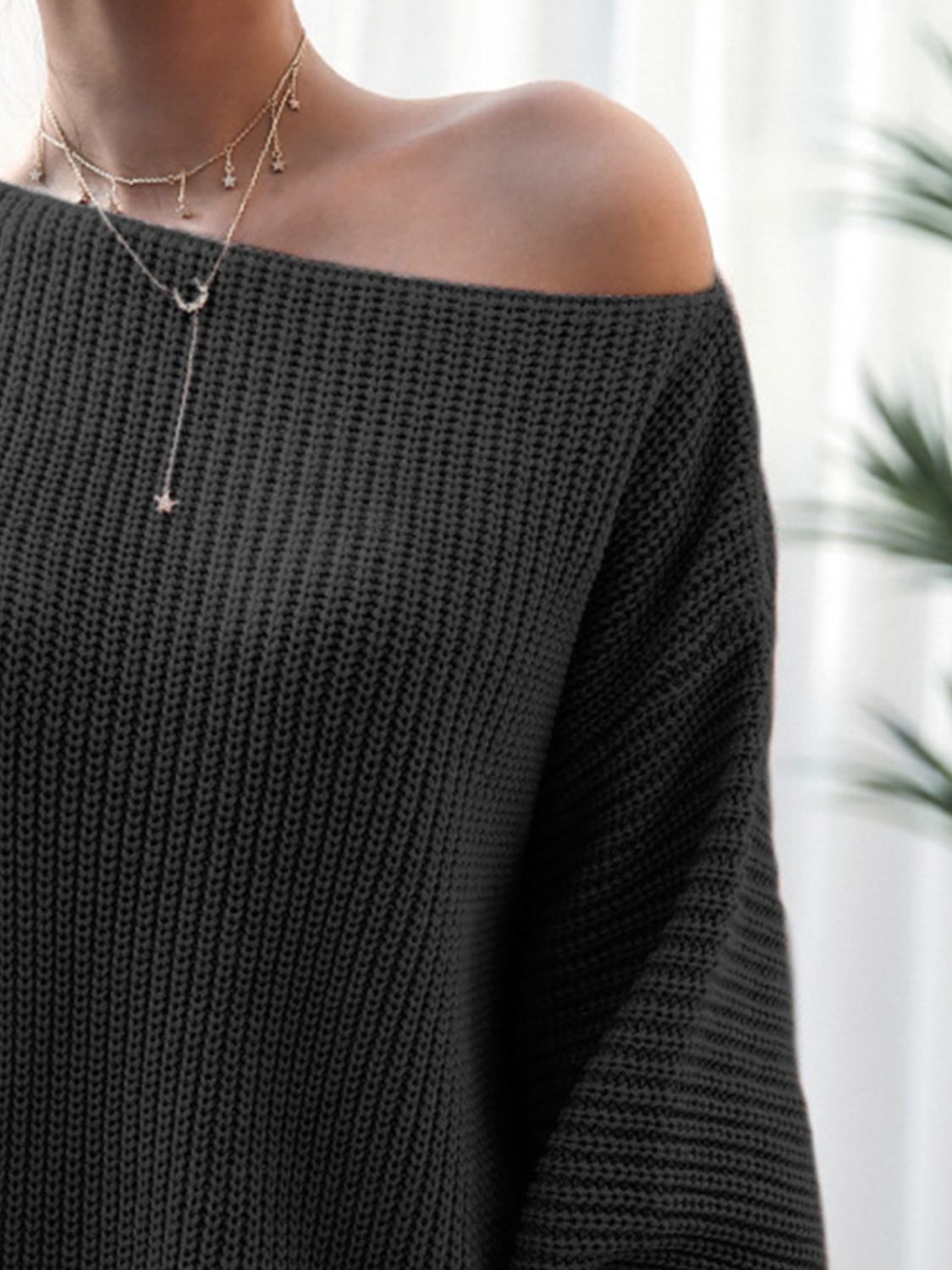 Rib-Knit Mini Sweater Dress, view 8