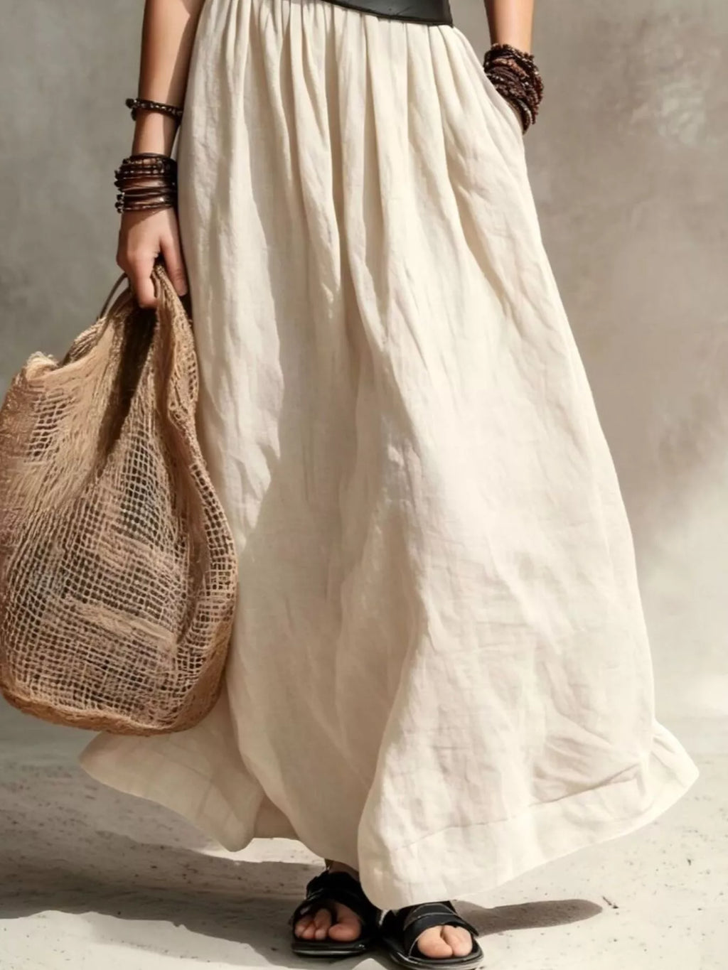 Full Size Round Neck Sleeveless Maxi Dress Plus Size - Lilixa.store