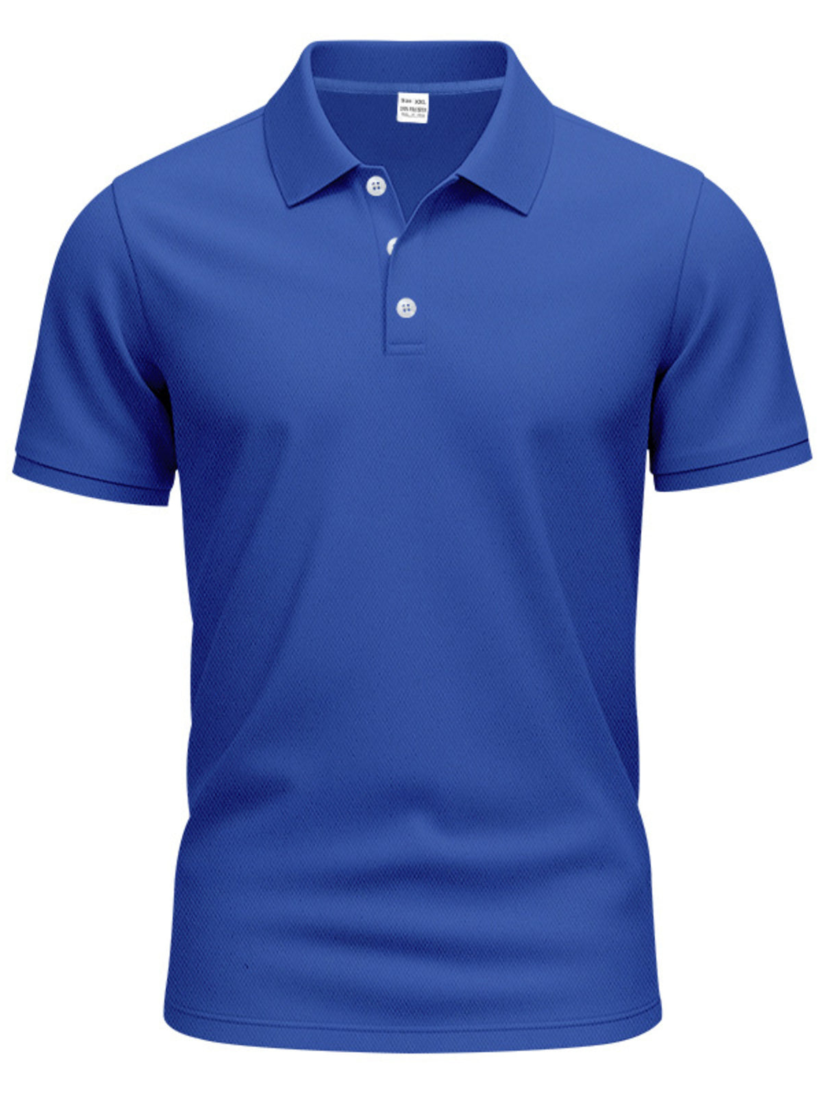 Men's Full Size Button Detail Short Sleeve Polo Plus Size