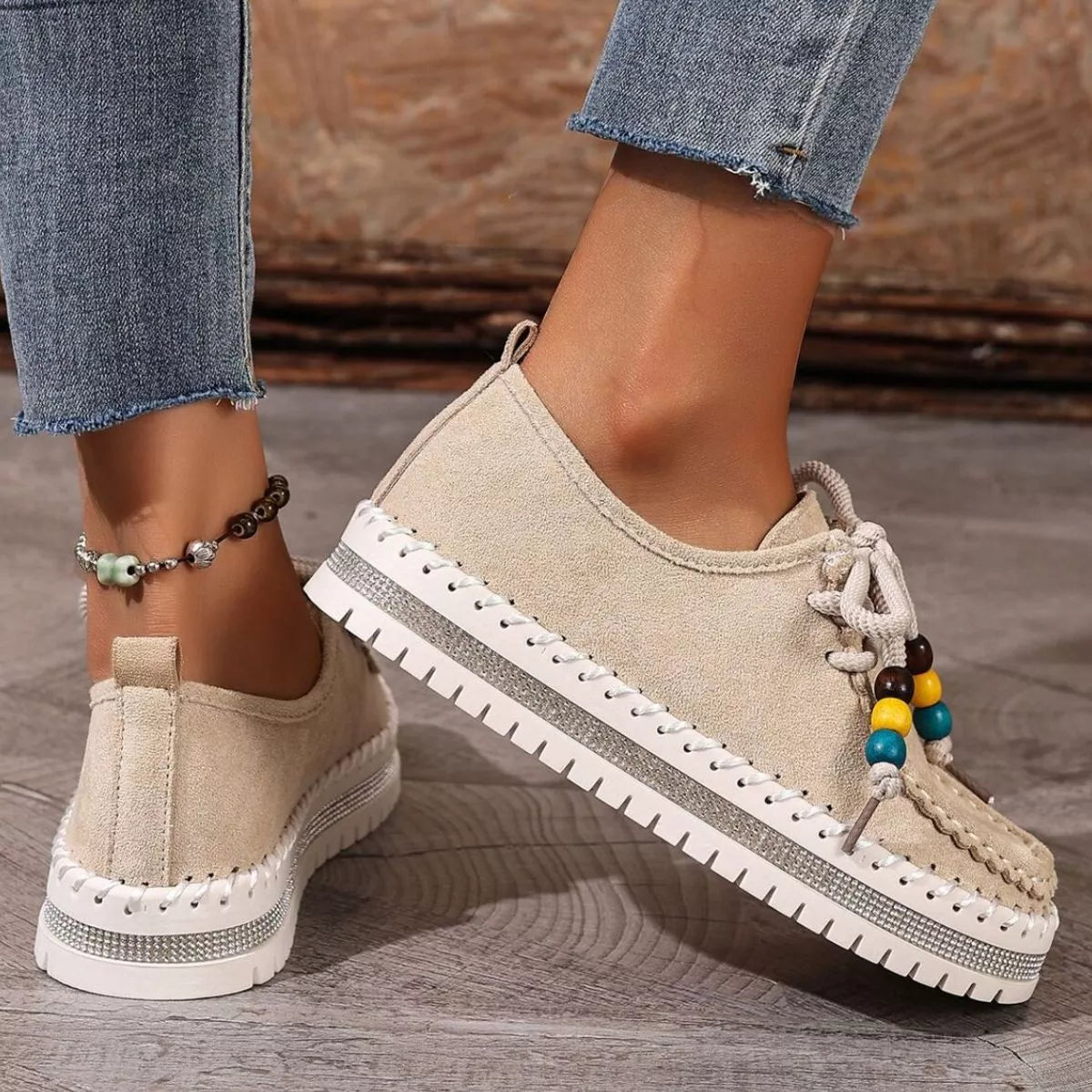 Round Toe Platform Loafers, view 8