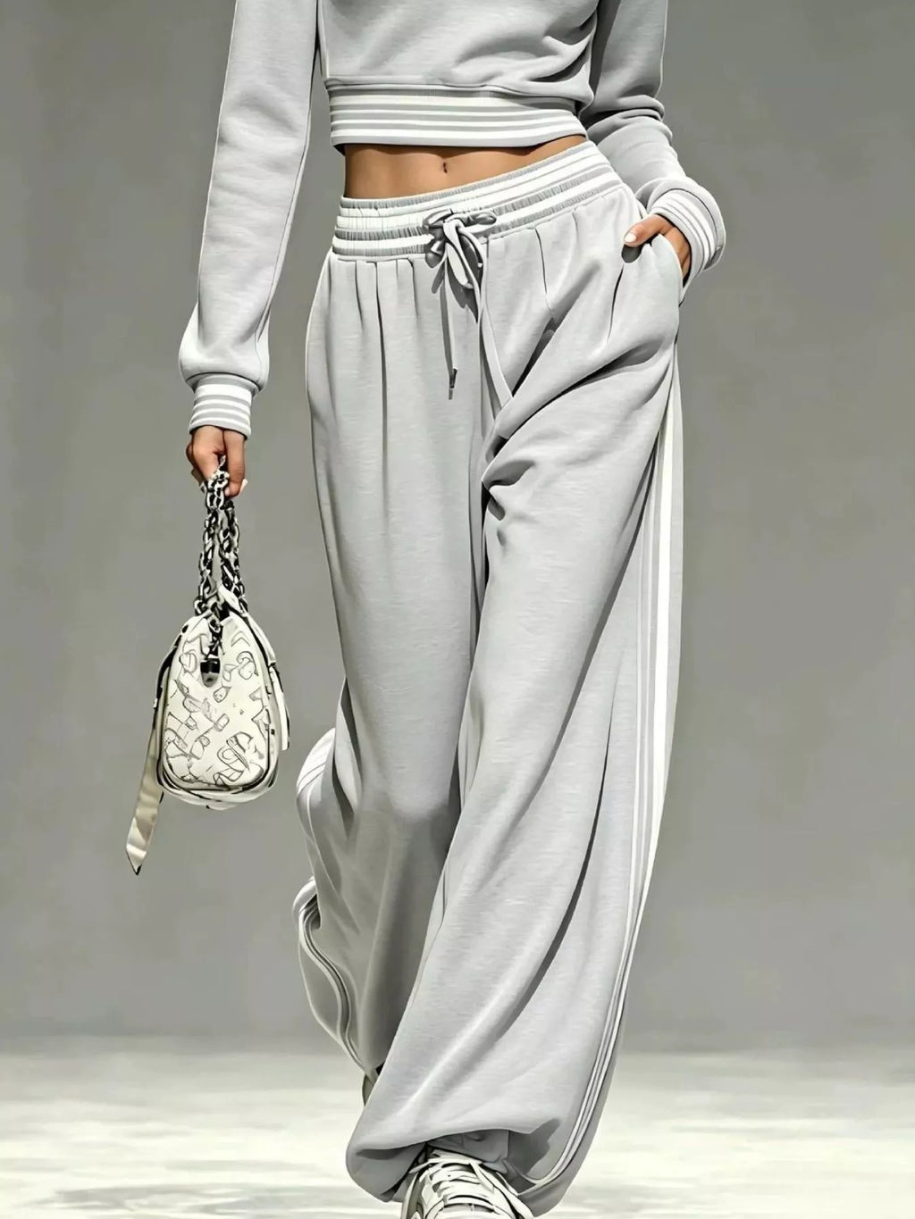 Full Size Half Zip Cropped Top and Pants Set Plus Size - Lilixa.store