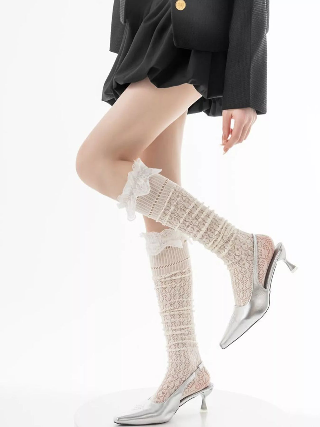 Lace Over-the-Knee Hollow-Out Stockings - Lilixa.store