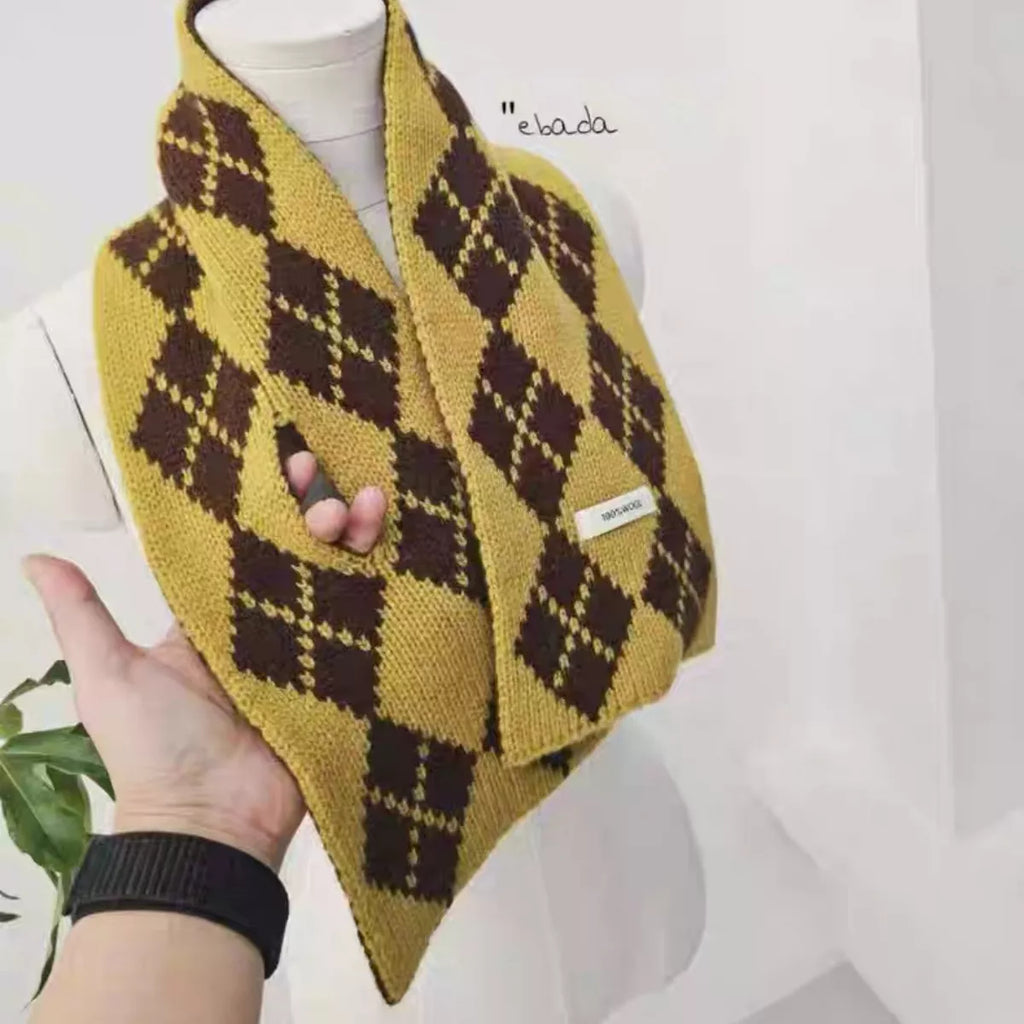 Argyle Pattern Warm Winter Scarf - Lilixa.store