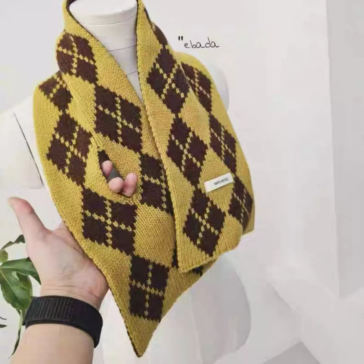Argyle Pattern Warm Winter Scarf - Lilixa.store