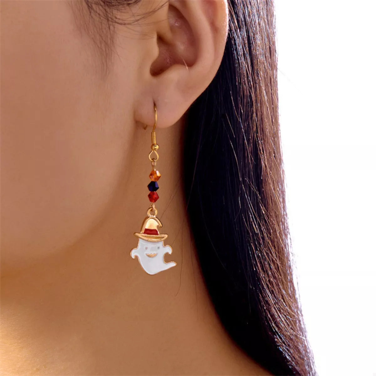 Halloween Ghost Pumpkin Drop Earrings - Lilixa.store