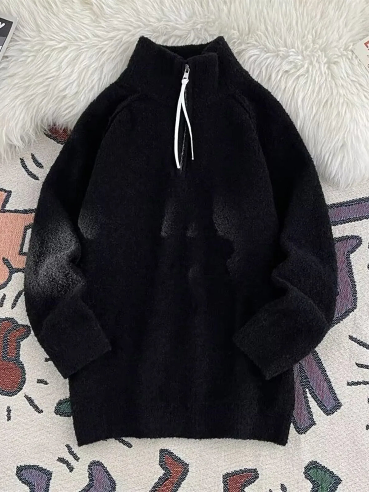 Men's Half-Zip High Neck Sweater - Lilixa.store