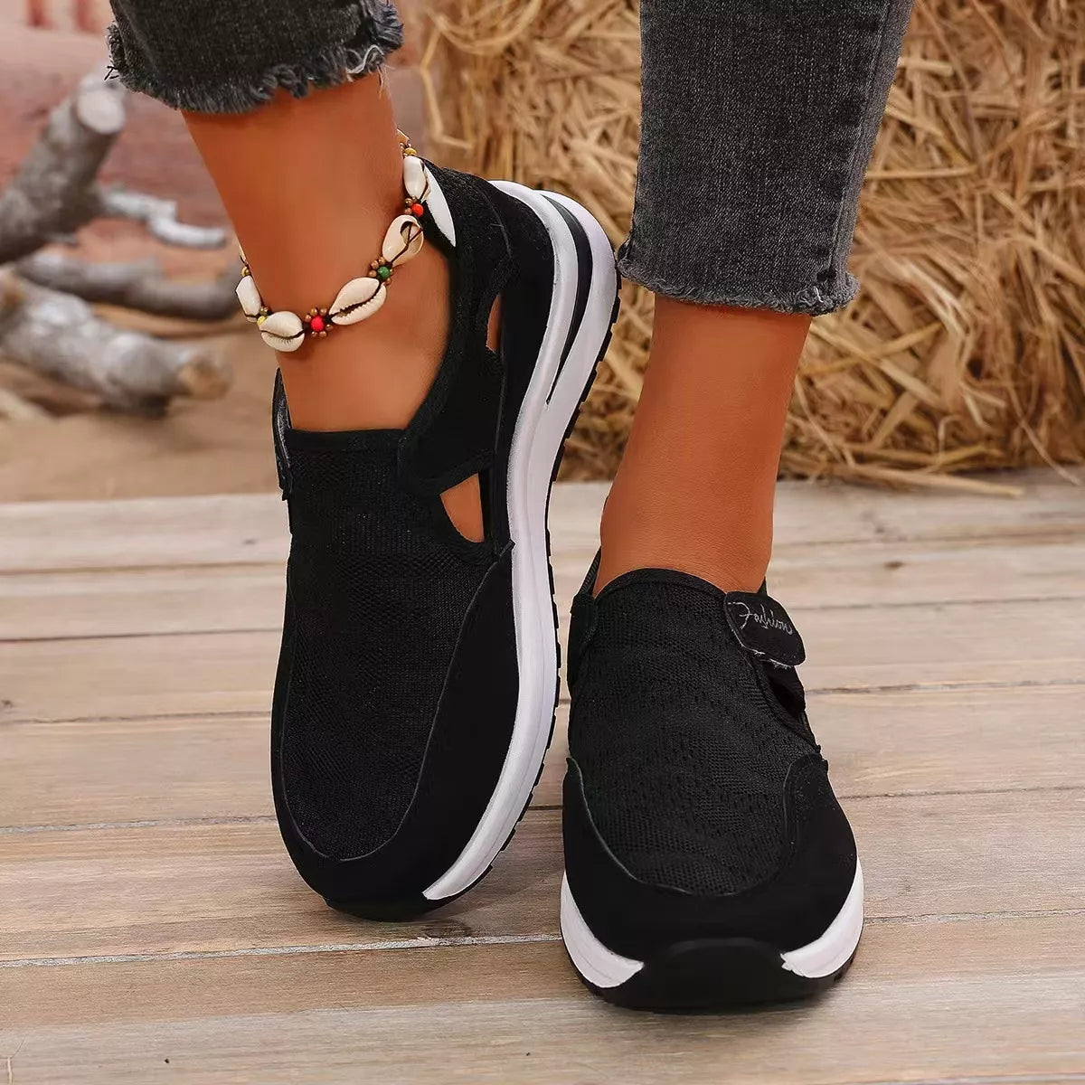 Breathable Mesh Velcro Shoes - Lilixa.store