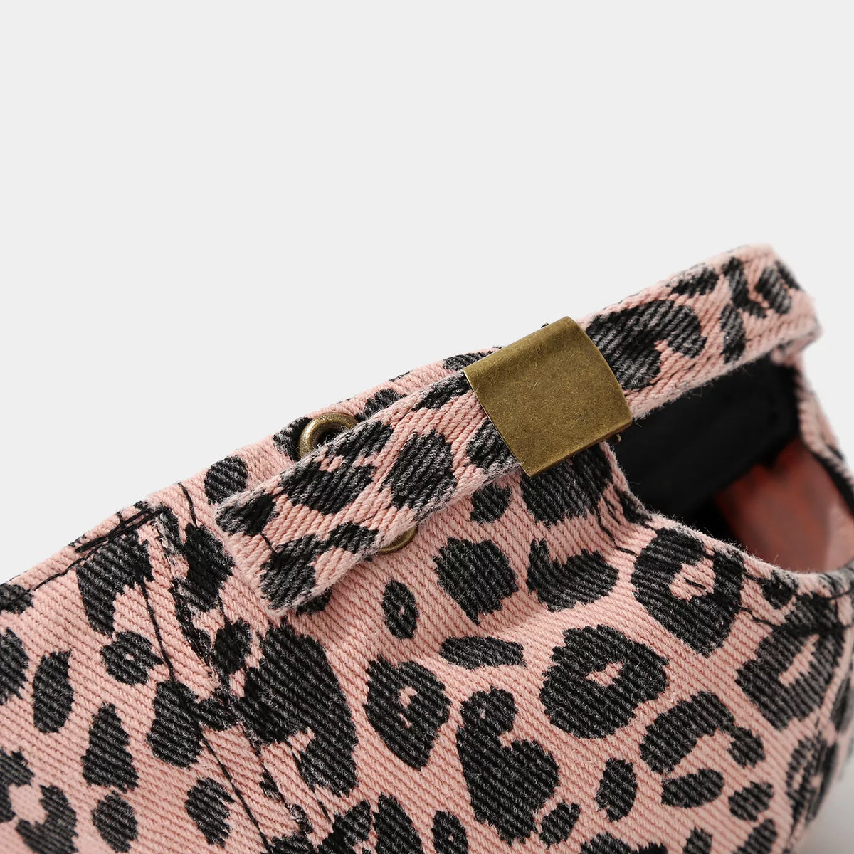 Distressed Leopard Print Cotton Baseball Cap - Lilixa.store