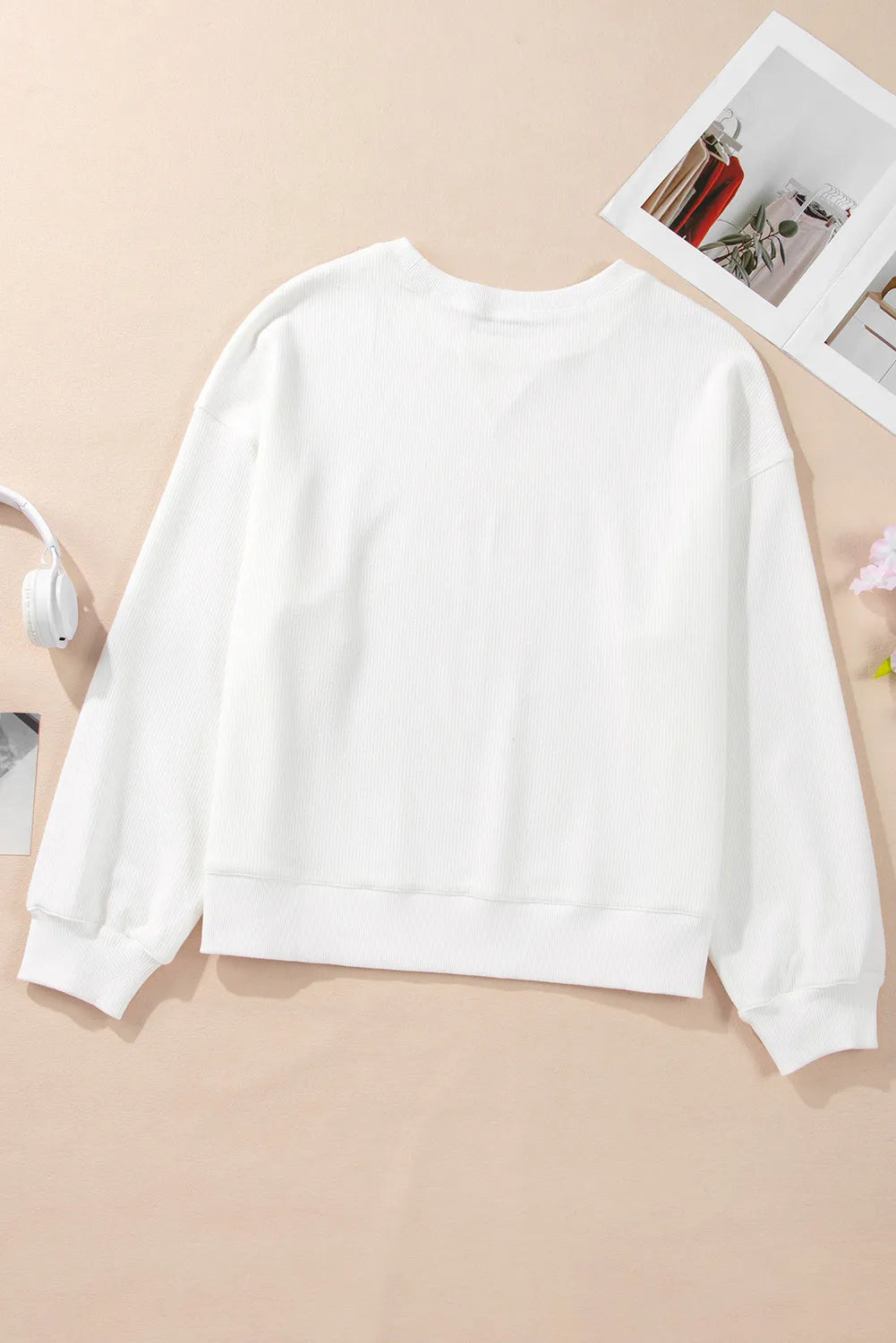 Bow Round Neck Long Sleeve Sweatshirt - Lilixa.store
