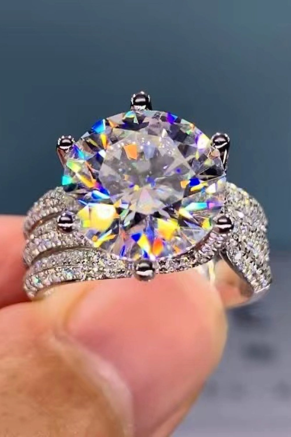 Adored 3 Carat Moissanite Three-Layer Ring - Lilixa.store