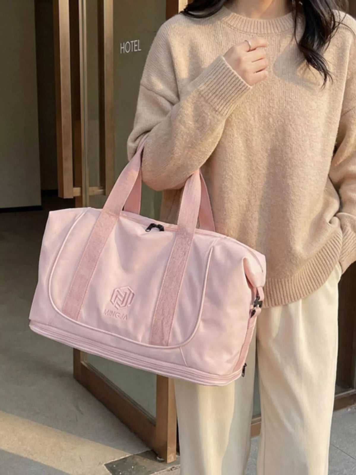Solid Color Nylon Duffle Bag - Lilixa.store