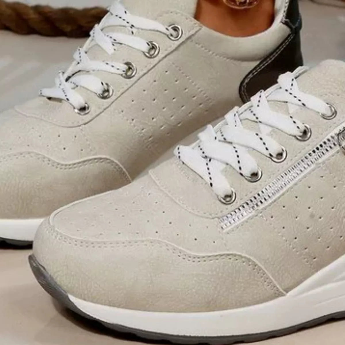 Platform Lace Up Sneakers, view 3