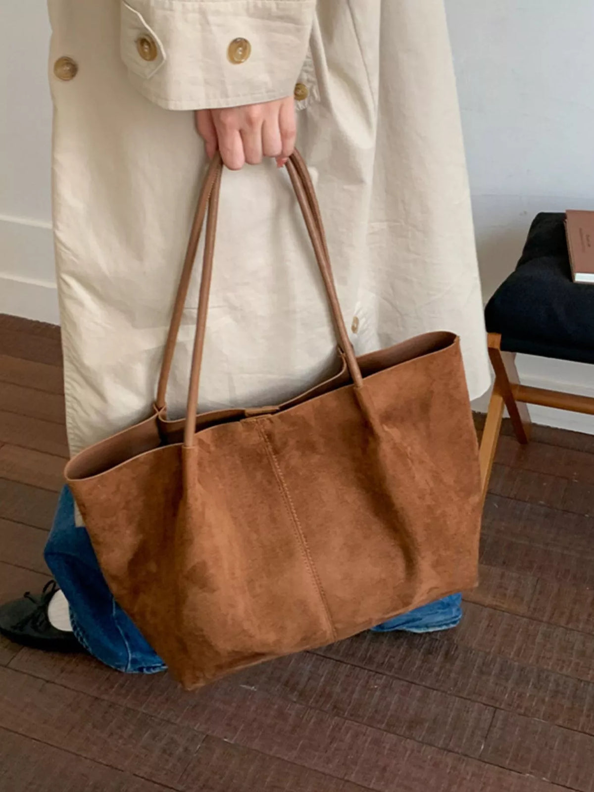 Solid Color Tote Bag