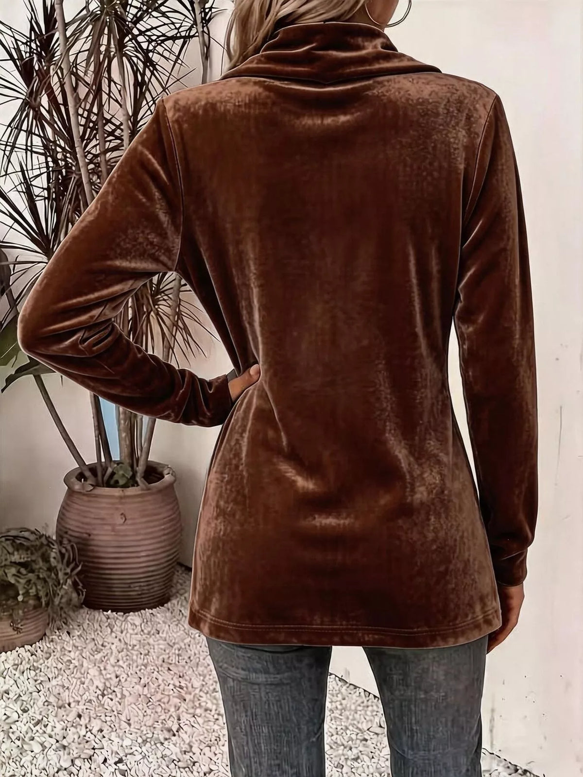 Full Size Velvet Open-Front Cardigan Plus Size - Lilixa.store
