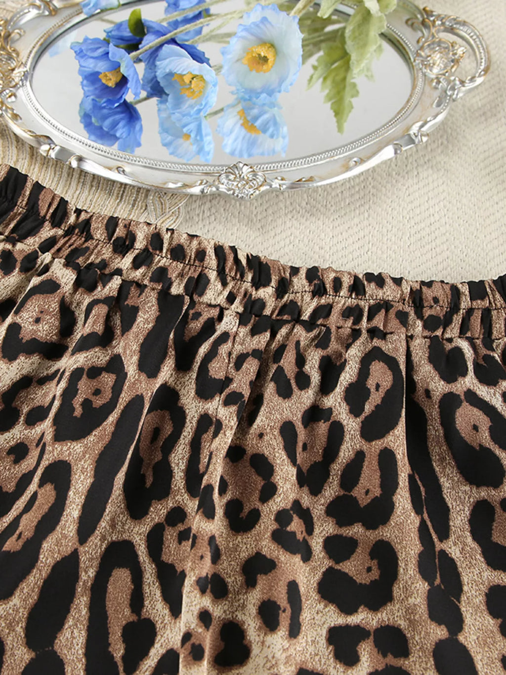 Leopard Bra & Cardigan and Shorts Set - Lilixa.store