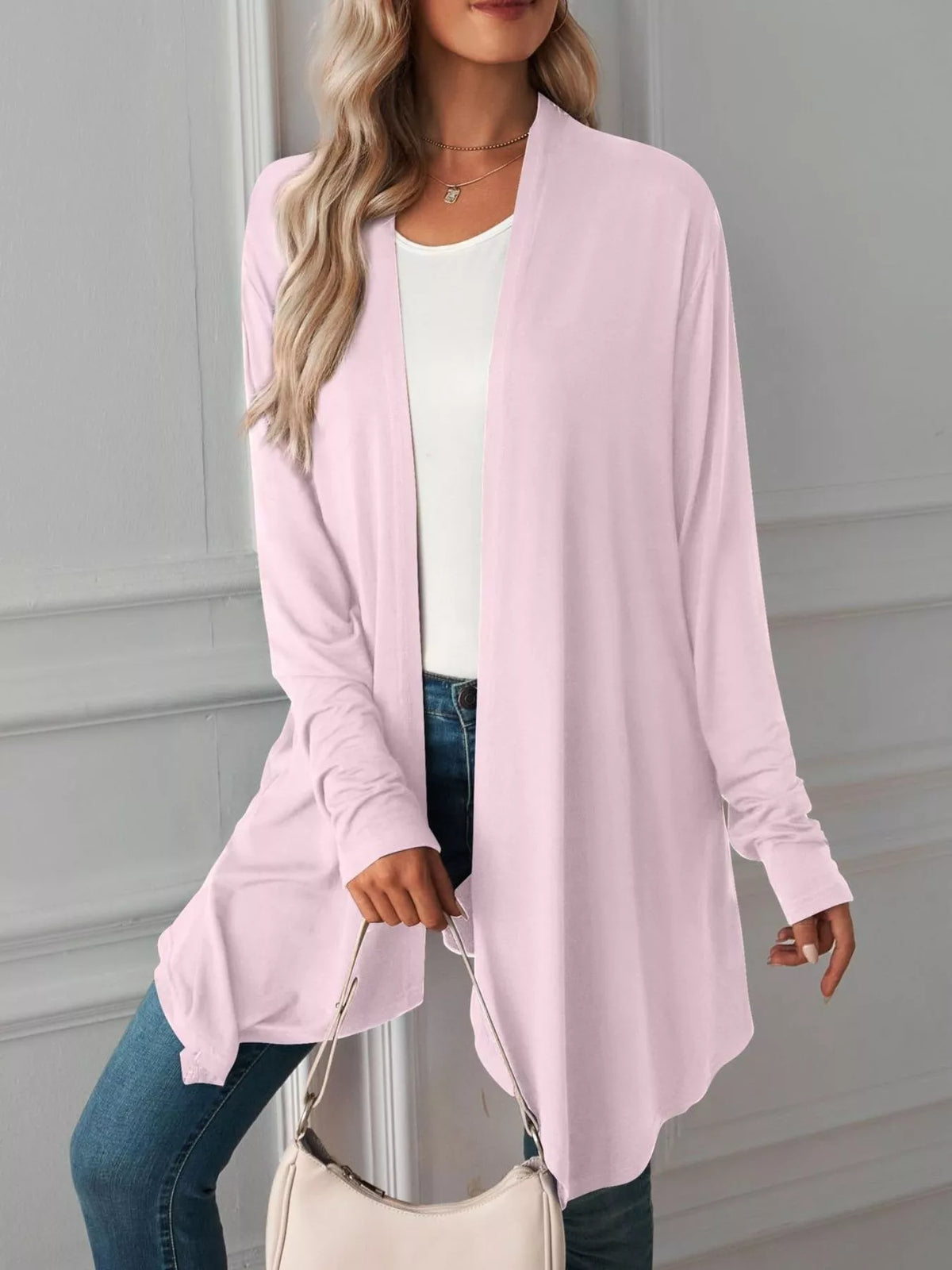 Lightweight Open Front Cardigan - Lilixa.store