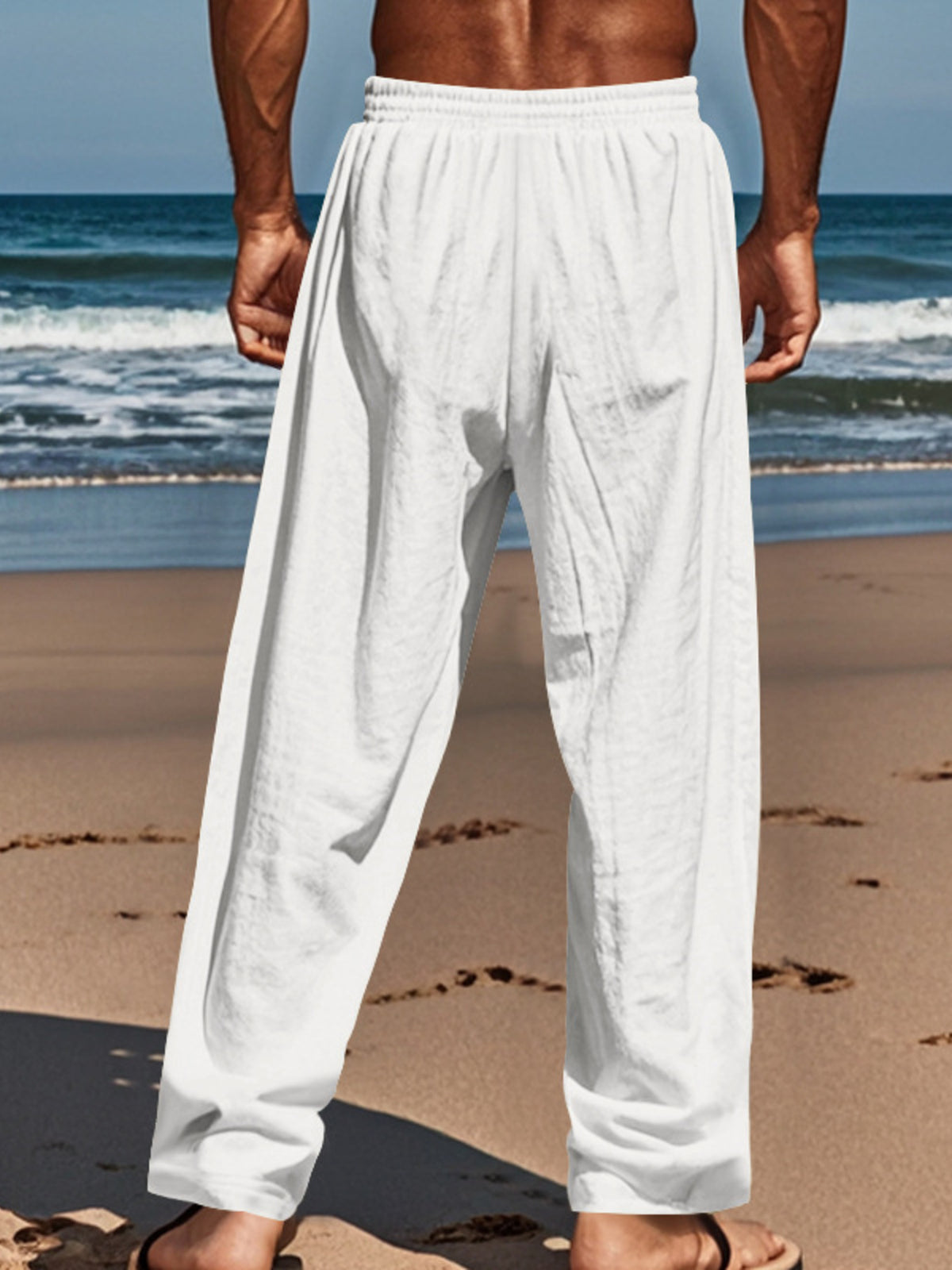 Men's Full Size Button-Fly Drawstring Pants Plus Size, view 2