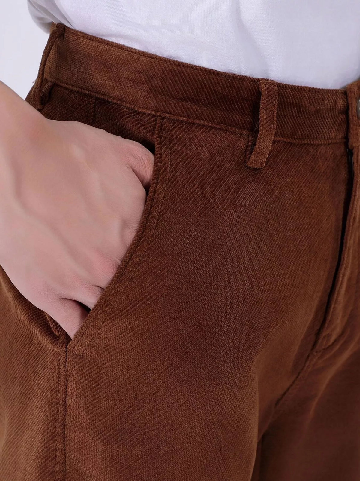 Men's Wide-Leg Pants in Brown, view 4