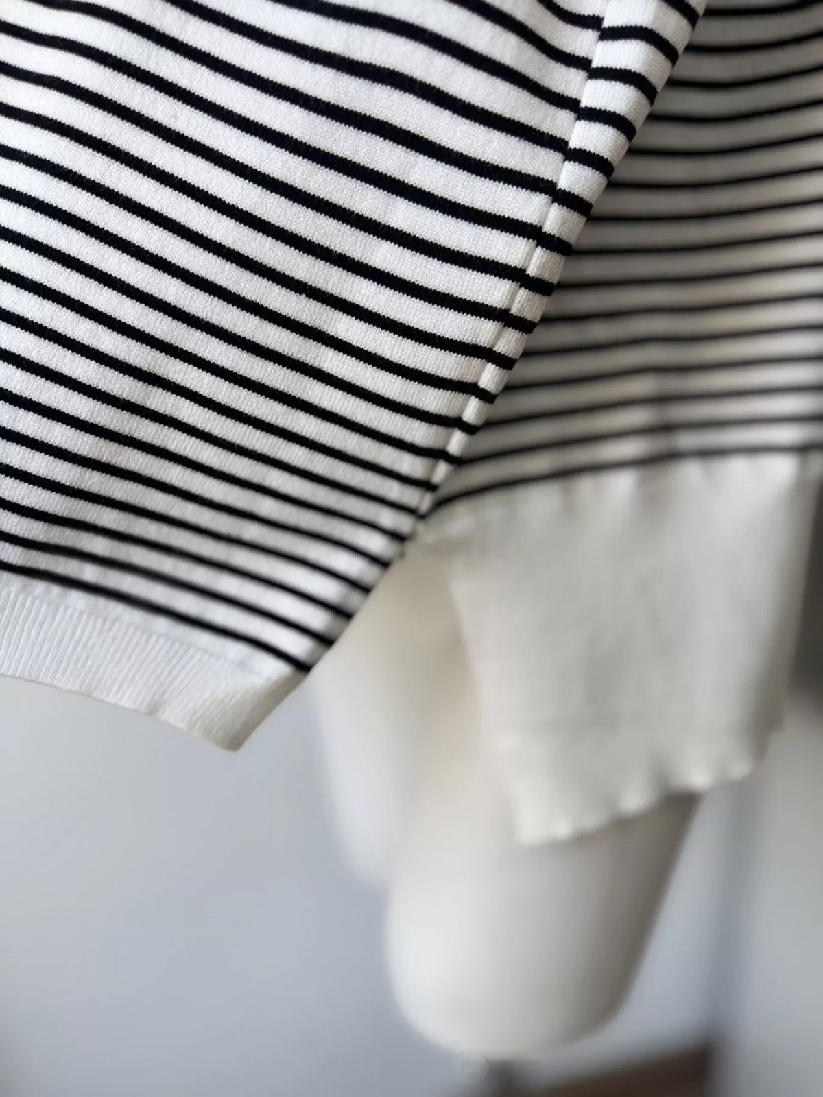 Striped Round Neck Knit Top, view 6