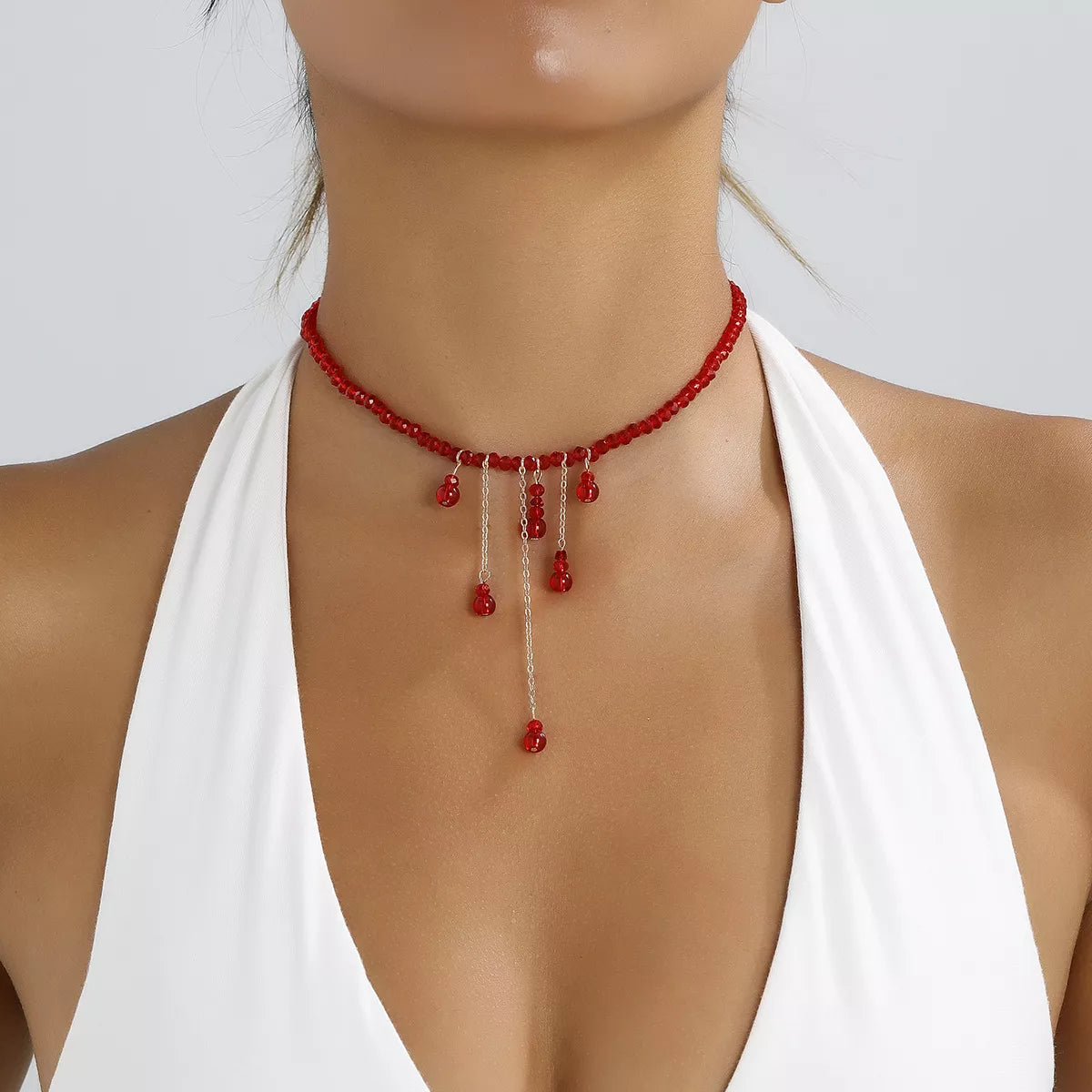 Gothic Beaded Tassel Necklace - Lilixa.store