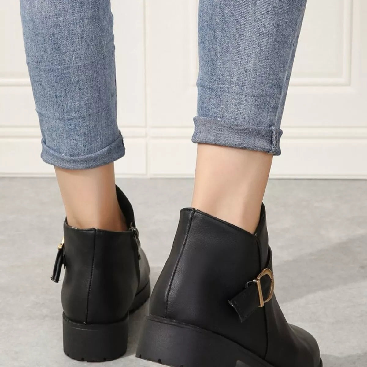 Buckle Accent Ankle Boots, view 4