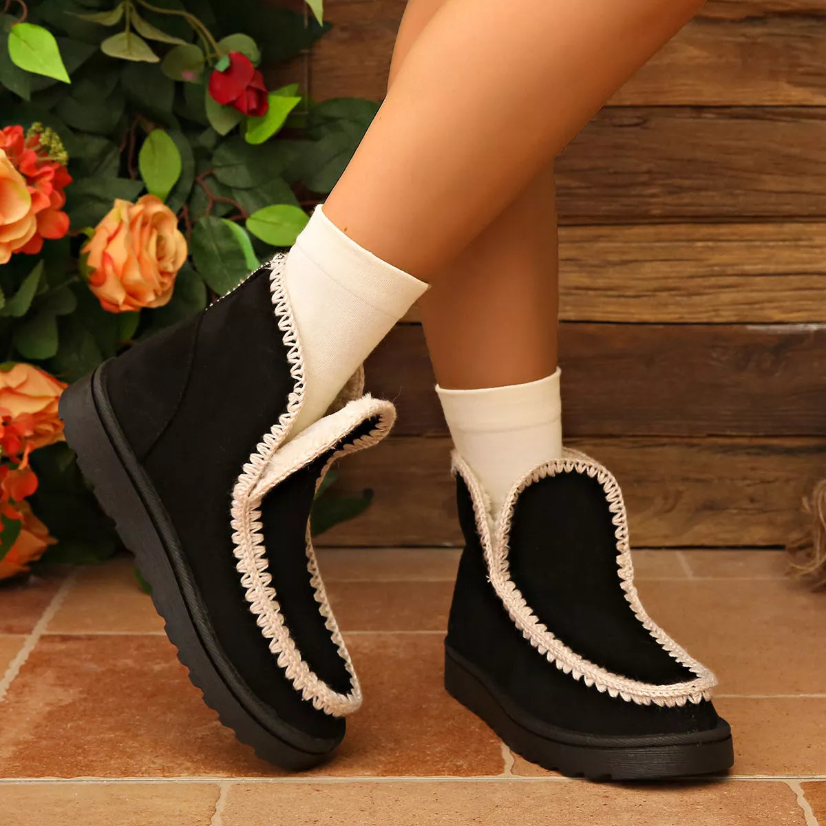 Round Toe Platform Boots