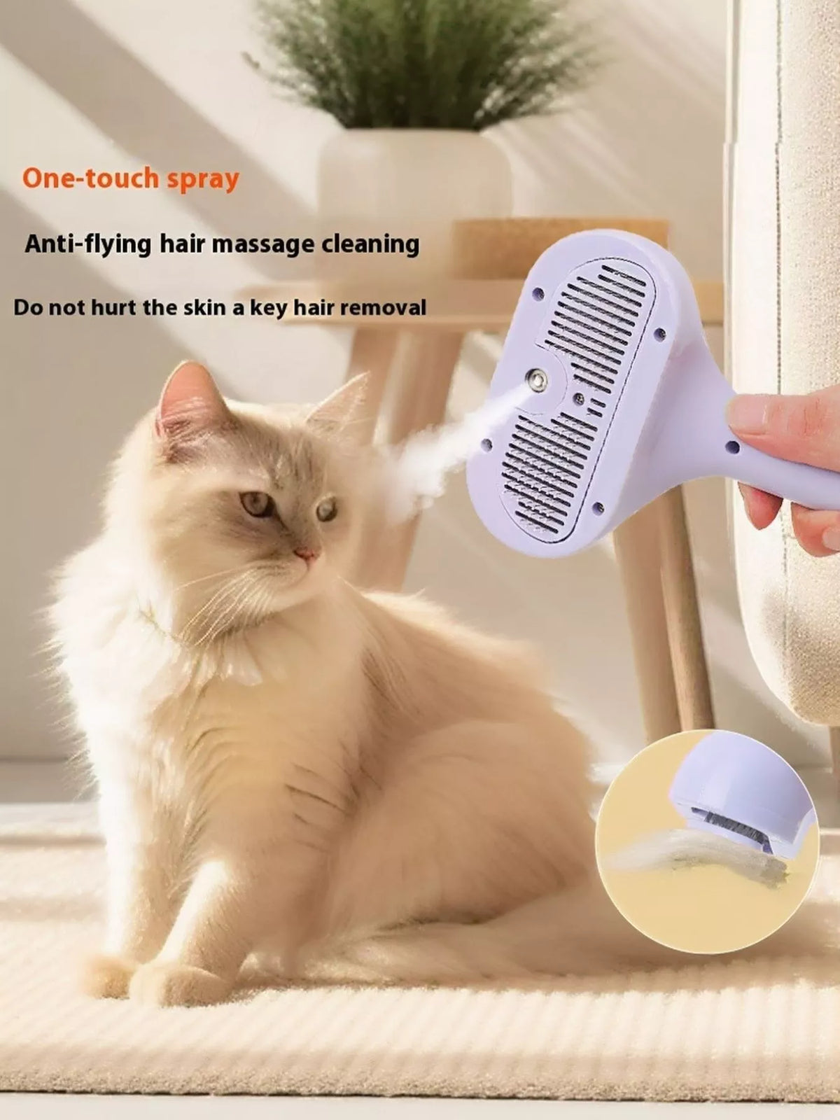 One-Touch Spray Pet Hair Remover Comb - Lilixa.store