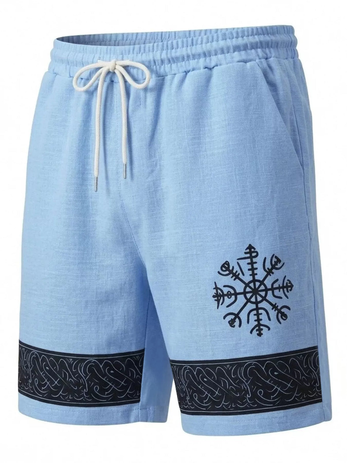 Men's Full Size Linen Blend Drawstring Shorts Plus Size - Lilixa.store