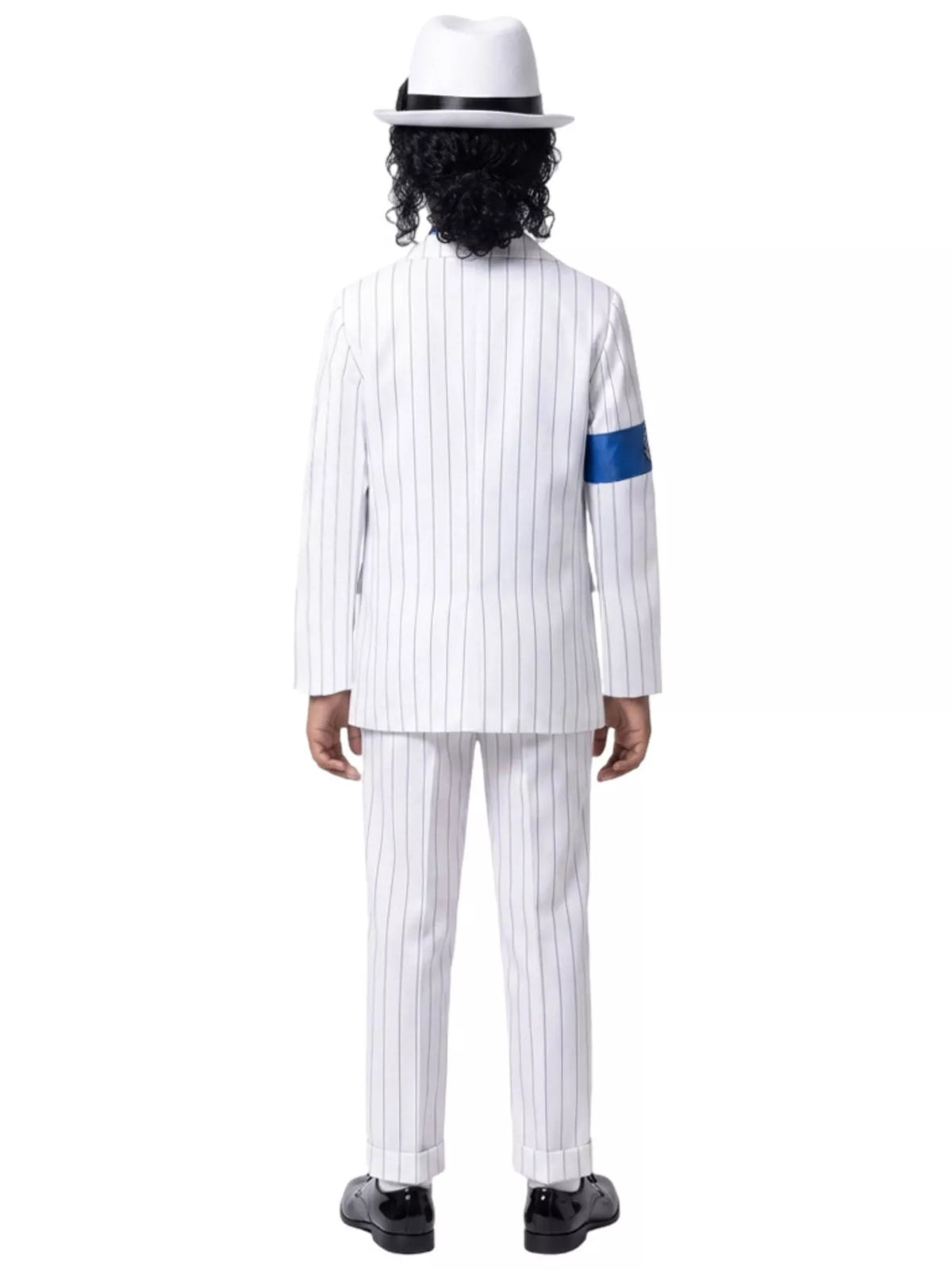 Children's Halloween Striped Suit Costume 5 Piece Set with Shirt and Fedora & Tie - Lilixa.store