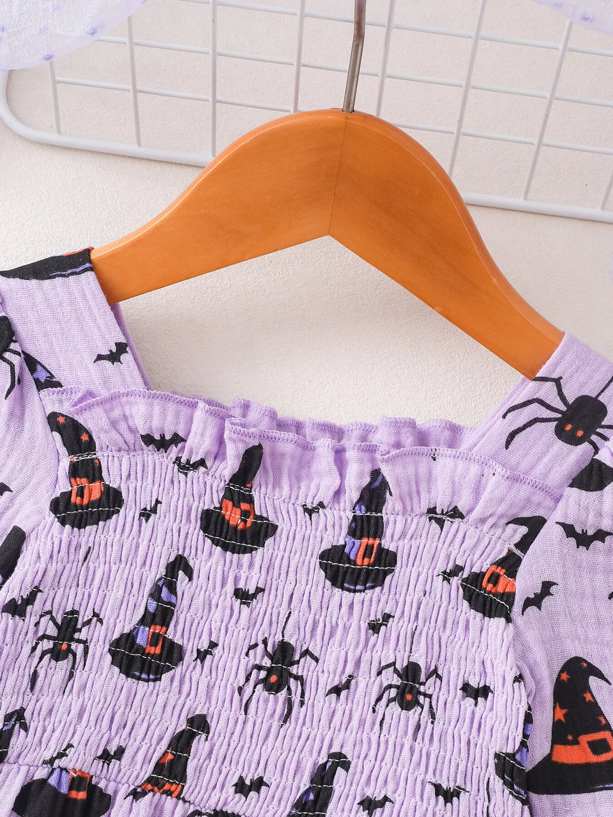 Children's Smocked Halloween Print Dress - Lilixa.store