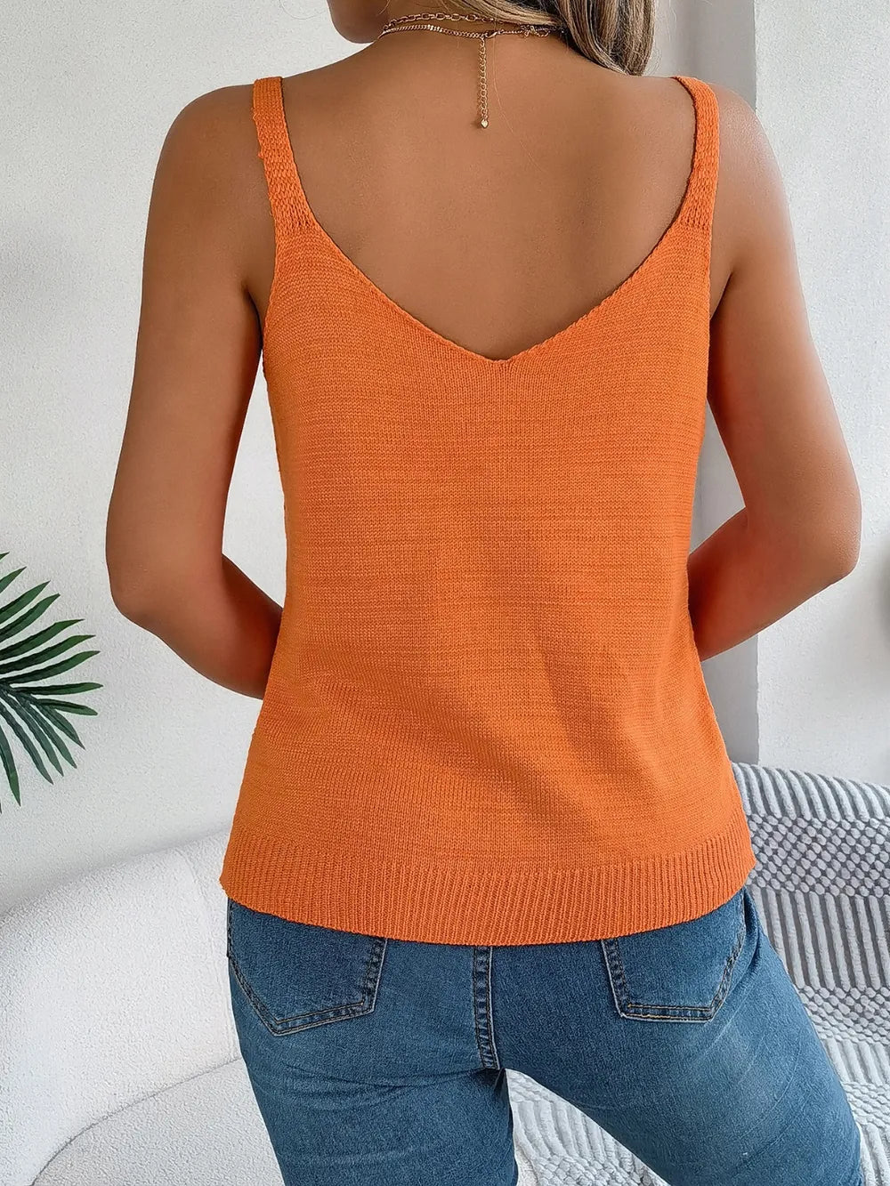 Openwork Scoop Neck Knit Vest, view 12