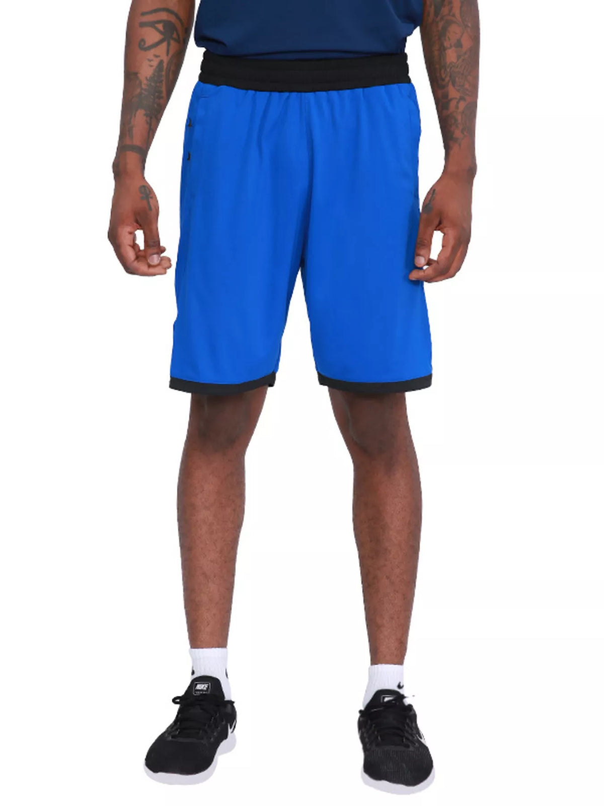 Men's Star Print Breathable Active Shorts in Blue