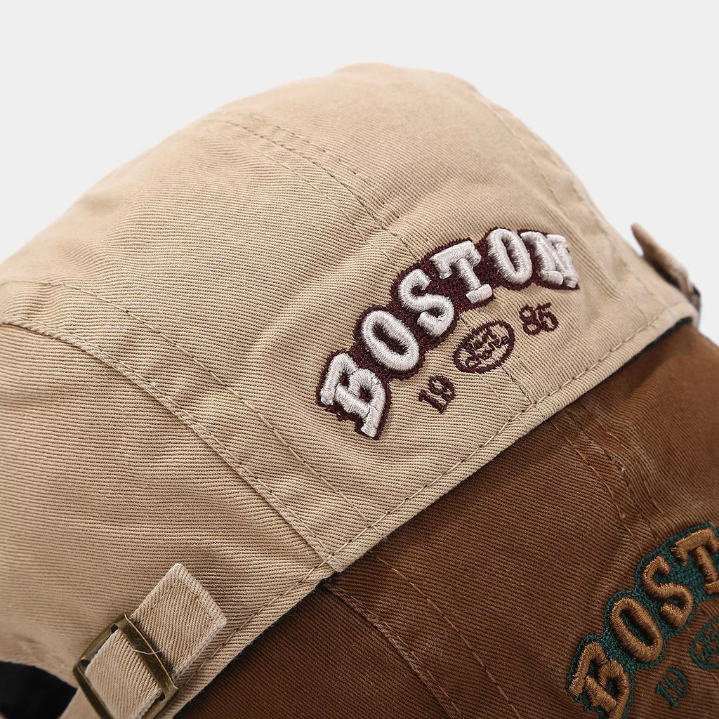 Vintage Boston Embroidered Adjustable Cotton Baseball Cap, view 3