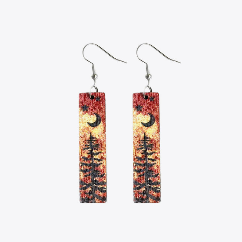 Square Shape Wooden Dangle Earrings – image 1 | Lilixa Trending Jewelry