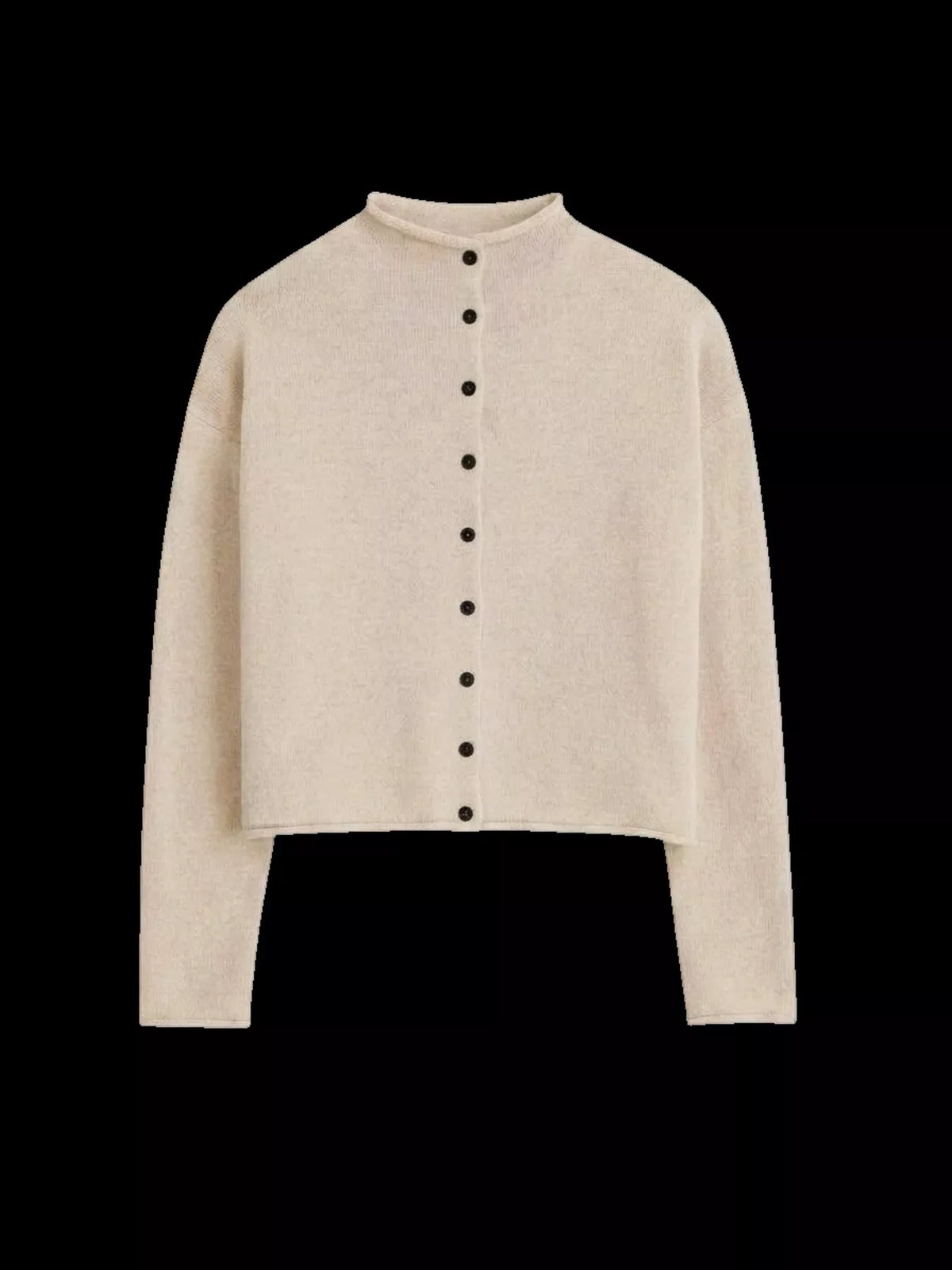 Mock Neck Button-Down Knit Cardigan, view 12