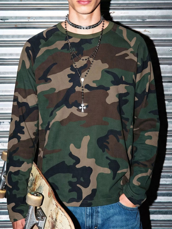 Men's Camouflage Long-Sleeve T-Shirt - Lilixa.store