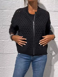 Full Size Crochet Knit Zip-Up Cardigan Plus Size - Lilixa.store