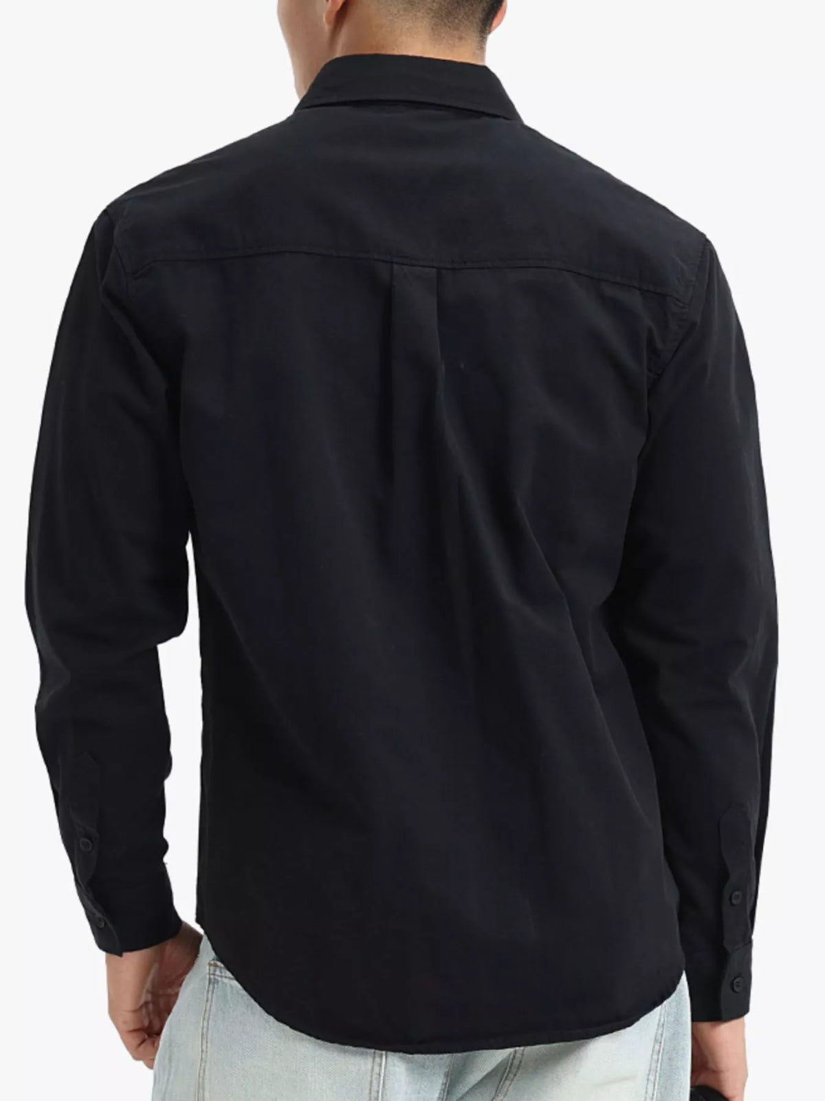 Men's Plus Size Long Sleeve Button-Down Shirt
