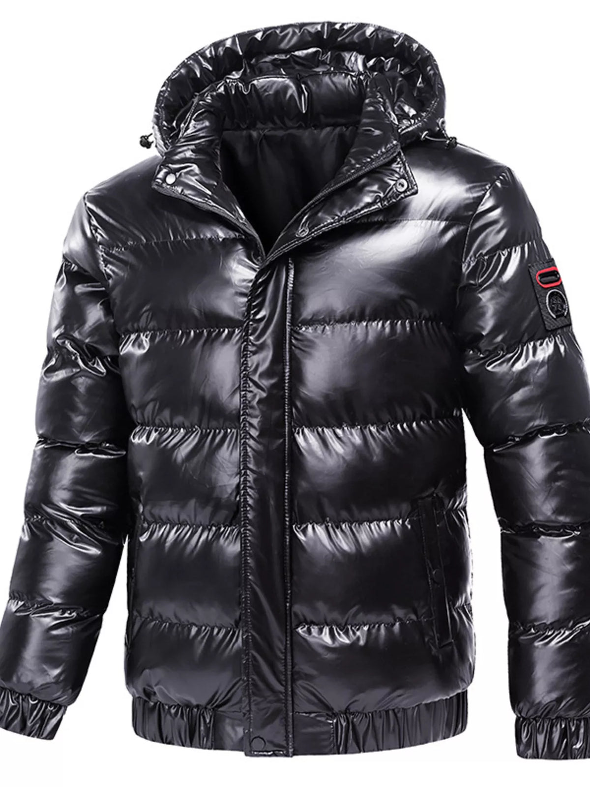 Men's Plus Size Zip Up Hooded Puffer Jacket - Lilixa.store