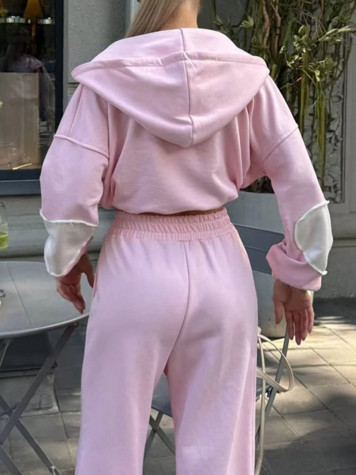 Zip Up Hoodie and Wide-Leg Pants Set - Lilixa.store