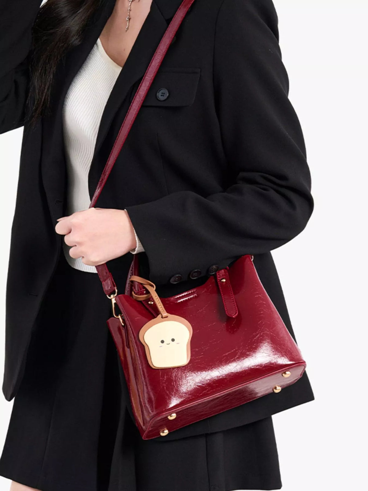 Top Handle Texture Handbag