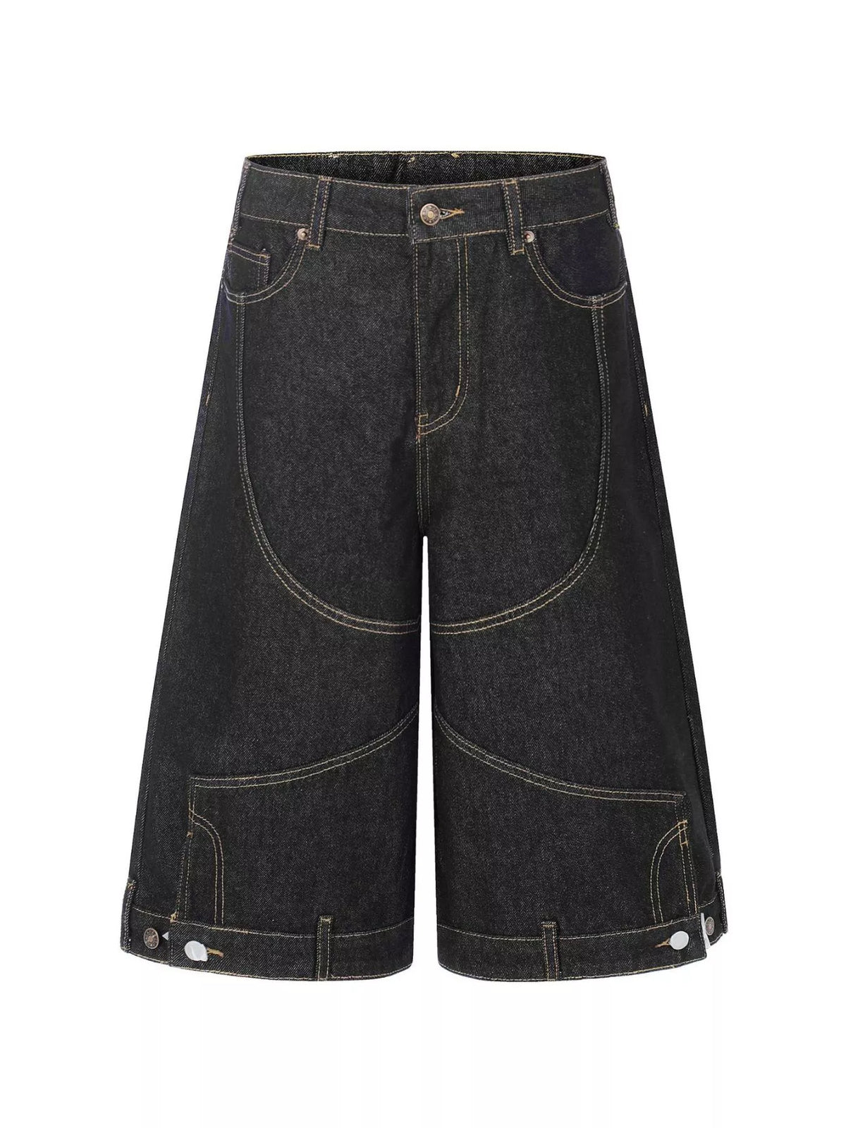 Men's Full Size High-Waisted Wide-Leg Denim Capris Plus Size - Lilixa.store