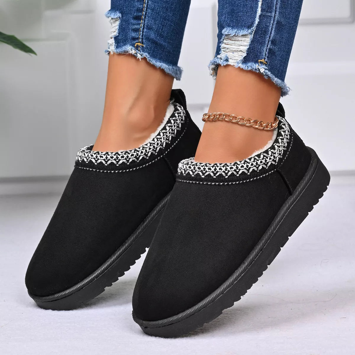 Round Toe Platform Ankle Boots