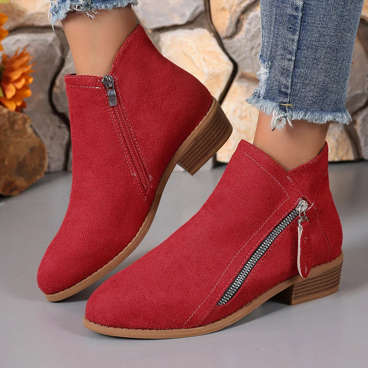 Point Toe Block Heel Boots - Lilixa.store