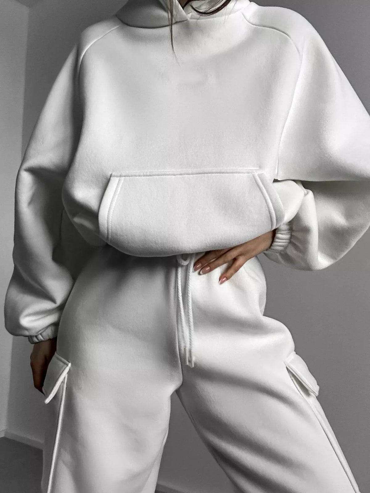 Kangaroo Pocket Hoodie and Joggers Set - Lilixa.store