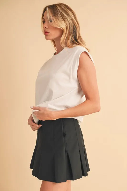 Aemi+Co Solid Color Round Neck Tank - Lilixa.store