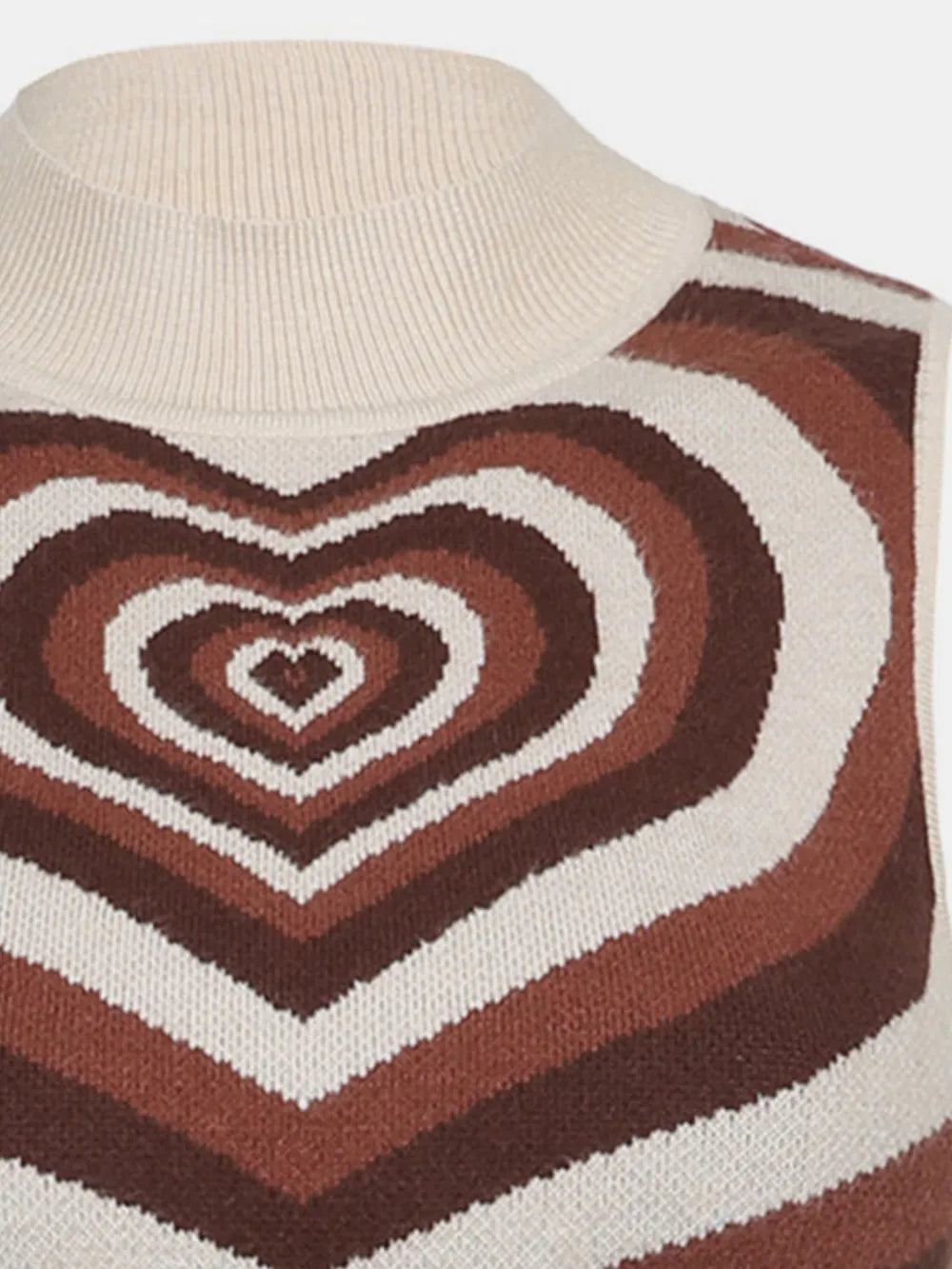 Heart Mock Neck Sweater Vest, view 13