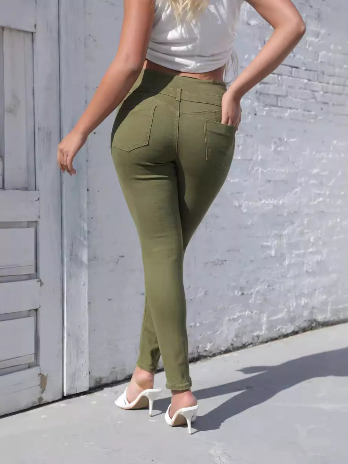 High-Waisted Skinny Jeans, view 5