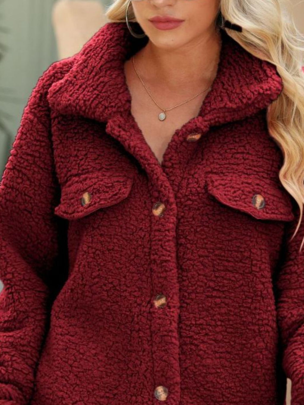 Button Down Collared Coat - Lilixa.store