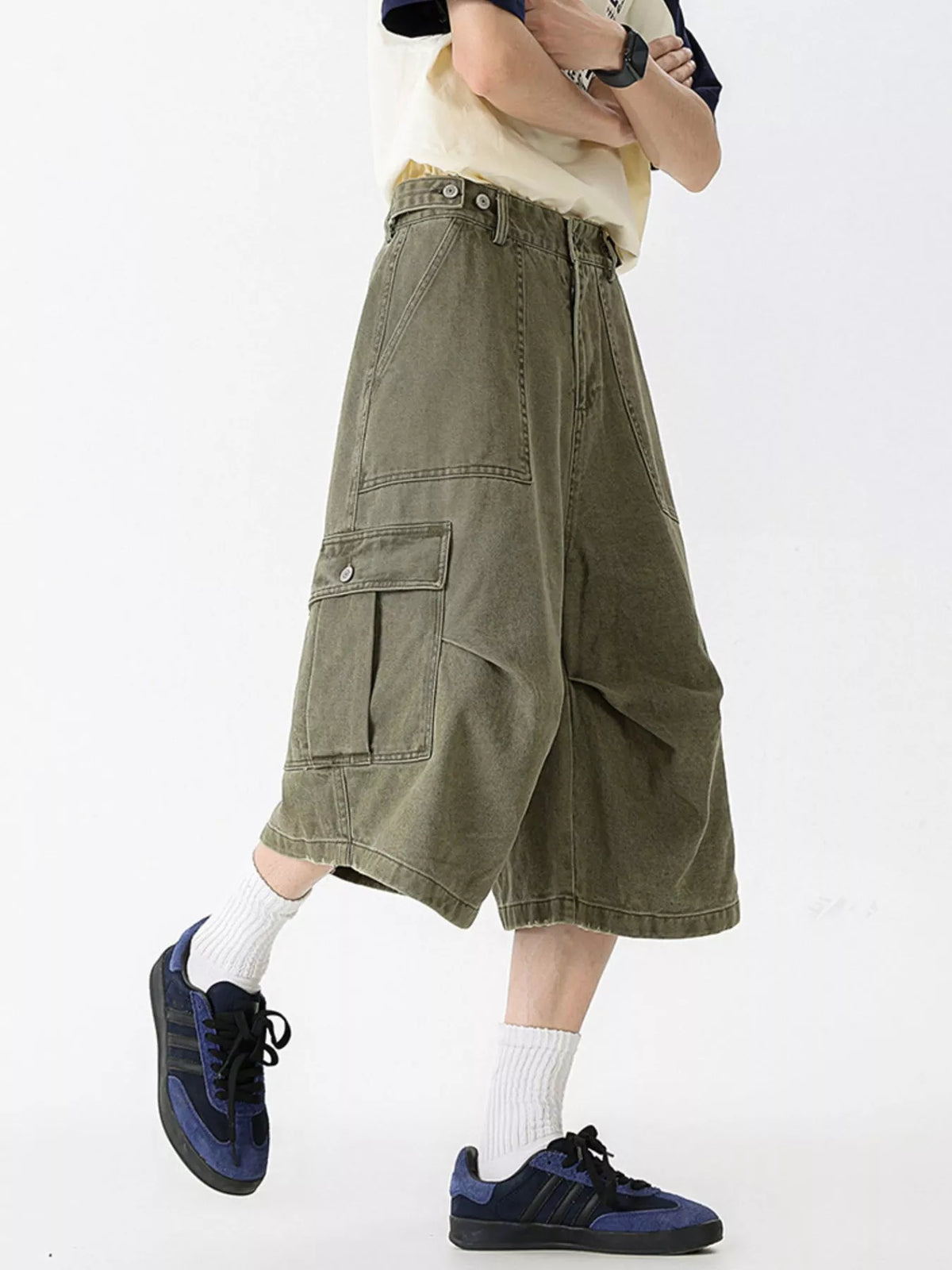 Men's Full Size Loose Fit Cargo Shorts Plus Size, view 8